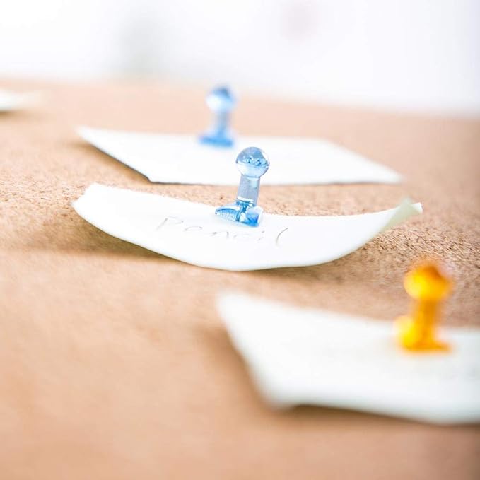 Deli E0030 Transparent Colored Push Pin 100-Pack, Multicolor- Pack Of 05 - Image 3